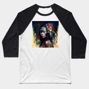 Powerful Asian Woman #2 Baseball T-Shirt